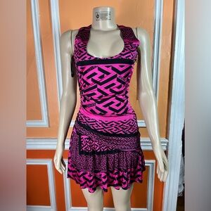 VERSACE
Monogram Ruched Mini Dress